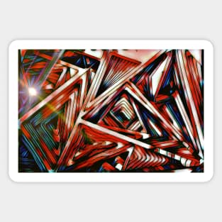 Generative abstract  triangles Sticker